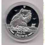 Isle of Man Cats / Katzen 1995 - 1 Unze Crown Silber