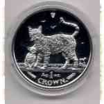 Isle of Man Cats / Katzen 2002 - 1 Unze Crown Silber