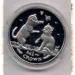 Isle of Man Cats / Katzen 2004 - 1 Unze Crown Silber