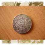5 RM Reichsmark 1913 Wilhelm II: - Wappen