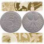 5 DM Deutschland Silberadler von 1952 bis 1974