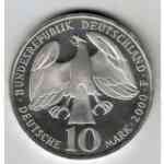 10-DM Silber Johann Sebastian Bach 2000 Nominal-Wertseite