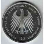 10-DM Silber Gedenkmünze Aachen / Kaiserkrönung