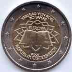 2 Euro Gedenkmünzer  sterreich 2007 Römische Verträge