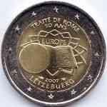 2 Euro Gedenkmünze Luxemburg 2007 Römische Verträge