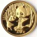 1/20 Unze / OZ Gold-China Panda 20 Yuan 2005