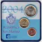 MINI-KMS San Marino 2004 1 Cent, 10 Cent und 1 Euro