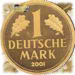 Kleinbild 1-DM in Gold von 2001