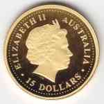 1/10 Unze Kangaroo-Nugget Gold von 2001 Nennwert