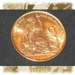 100 Soles Gold-Münze von Peru 1964 Rückseite