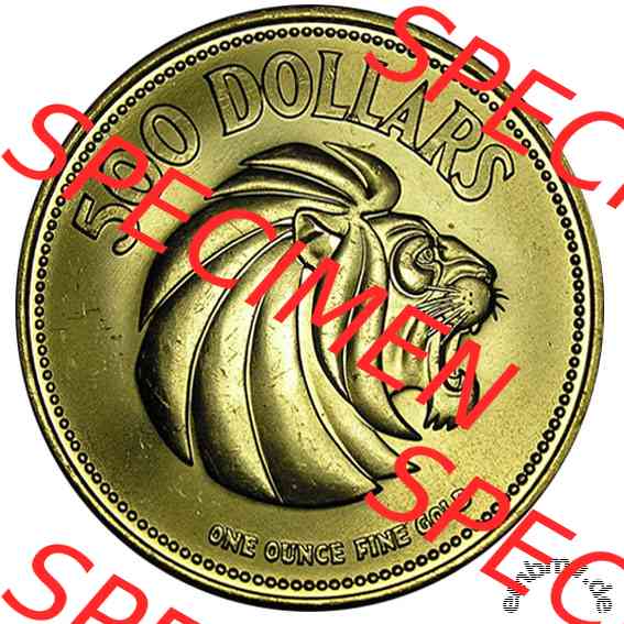 Singapur Löwe/Lion Goldmünzen von 1975