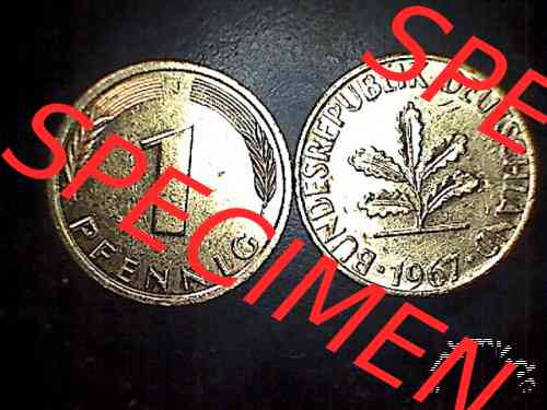 1 Pfennig Vergoldet Glückspfennig Deutschland