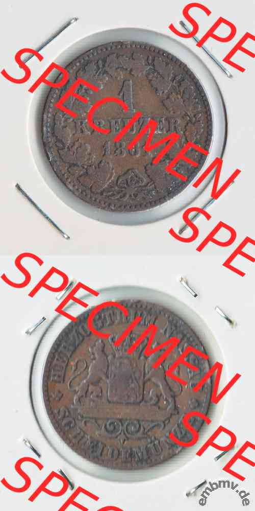 Münze: 1 Kreuzer der Herzogtum Nassau 1861