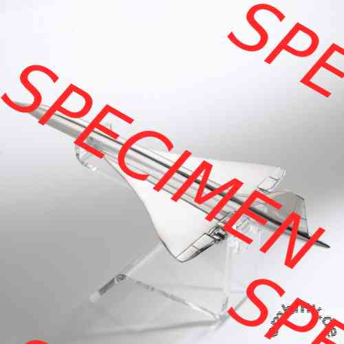 Silberkunst Passagierflugzeug Concorde