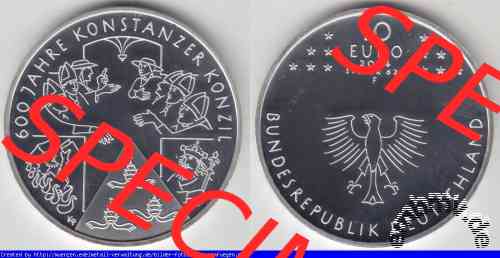 10 Euro Deutschland Konstanzer-Konzil 2014 Silber