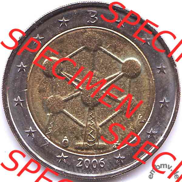 2-Euro Gedenkmünze von Belgien 2006 Atomium