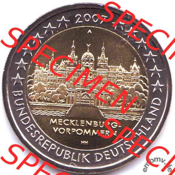 2-Euro Gedenkmünze Deutschland 2007 Mecklenburg-Vorpommern