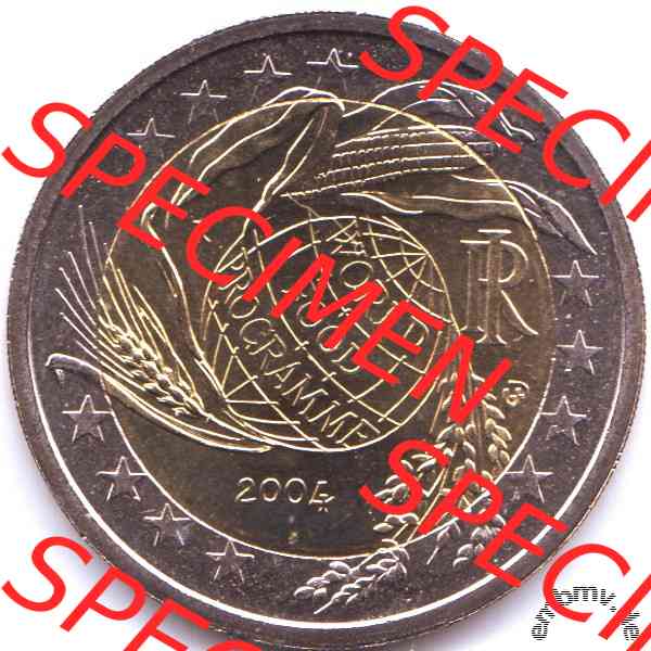 2-Euro Gedenkmünze Italien 2004 Welternährung