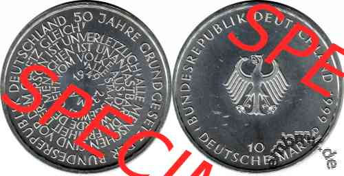 10-DM Gedenkmünze BRD 1999 Bundesrepublik Deutschland