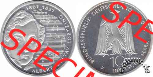 10-DM Gedenkmünze Deutschland ALBERT LORTZING 2001