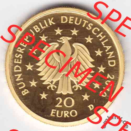 20 Euro Goldmünze Eiche von 2010 - Wappen