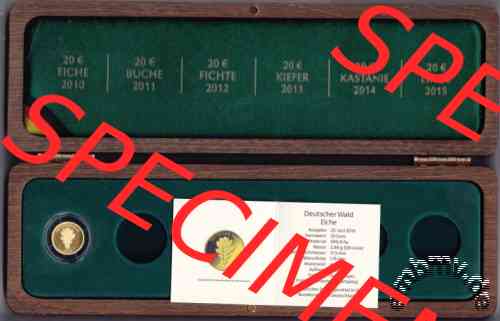 Etui der 20 Euro Goldmünzen Deutscher Wald