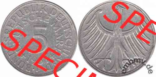 5 DM Deutschland Silberadler von 1952 bis 1974