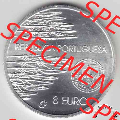 8 Euro Gedenkmünze Portugal 2005 Frieden und Freiheit