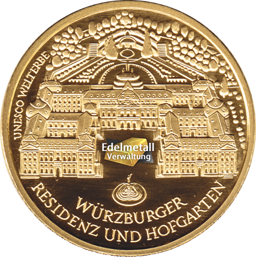 100 Euro Würzburg in Gold von 2010