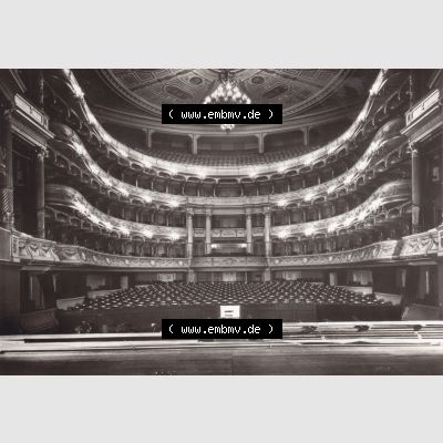 Ansichtskarte DDR Bezirk Dresden, Kreis Dresden, Stadt Dresden: Opernhaus, 1871-1878, Entwurf von Semper (1) Sammlung