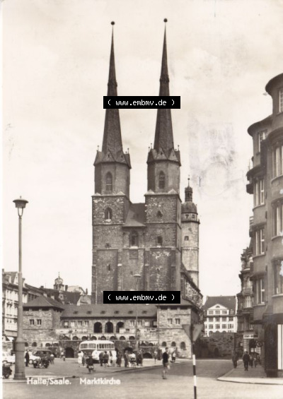 Ansichtskarte DDR Bezirk Halle, Stadtkreis Halle, Stadt Halle: Marktkirche (1) Sammlung