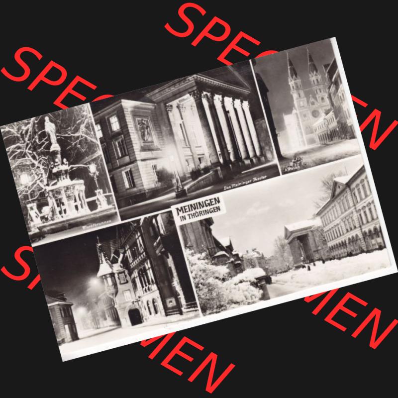 Ansichtskarte DDR Bezirk Suhl, Kreis Meiningen, Stadt Meiningen: Im Winter, Nachts (1) Sammlung
