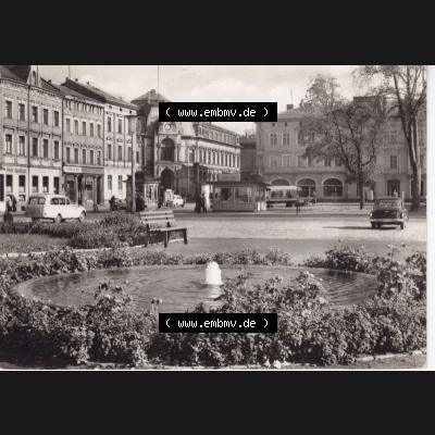 Ansichtskarte DDR Bezirk Suhl, Kreis Meiningen, Stadt Meiningen: 1967, MeiningenPlatz der Republik, (1) Sammlung