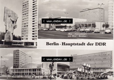 Ansichtskarte DDR Bezirk Berlin, Stadt Berlin: Leninplatz, Kino International, Centrum-Warenhaus (1) Sammlung
