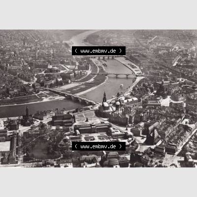 Ansichtskarte DDR Bezirk Dresden, Kreis Dresden, Stadt Dresden: Neustadt und Altstadt vom SW (1) Sammlung
