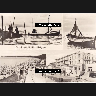 Ansichtskarte DDR Bezirk Rostock, Kreis Rügen, Ostseebad Sellin: Bild und Heimat Reichenbach, Gruß aus Sellin (1) Sammlung