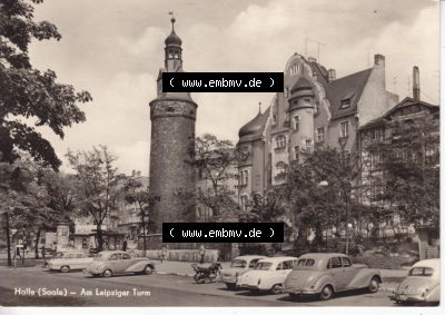Ansichtskarte DDR Bezirk Halle, Stadtkreis Halle, Stadt Halle: Am Leipziger Turm (1) Sammlung