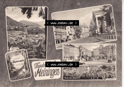 Ansichtskarte DDR Bezirk Suhl, Kreis Meiningen, Stadt Meiningen: Theaterstadt Meiningenin Thüringen (1) Sammlung