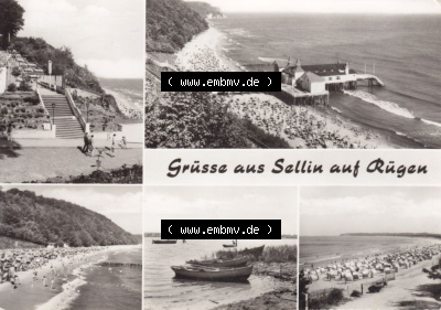 Ansichtskarte bzw. Postkarte aus DDR-Zeiten, Bezirk Rostock, Insel Rügen, Ostseebad Sellin der DDR Sammlung
