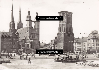 Ansichtskarte DDR Bezirk Halle, Stadtkreis Halle, Stadt Halle: Alter Marktplatz (1) Sammlung
