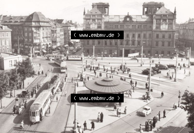 Ansichtskarte DDR Bezirk Dresden, Kreis Dresden, Stadt Dresden: Postplatz mit Telegrafenamt (1) Sammlung