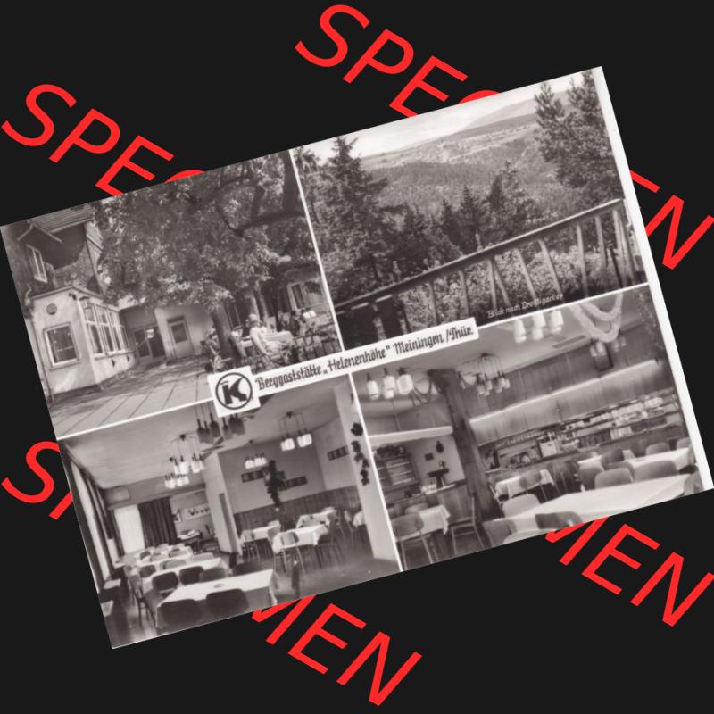 Ansichtskarte DDR Bezirk Suhl, Kreis Meiningen, Stadt Meiningen: Berggaststätte Helenenhöhe (1) Sammlung