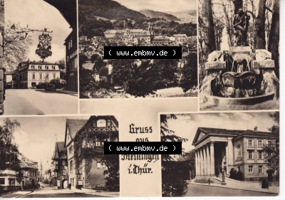Ansichtskarte DDR Bezirk Suhl, Kreis Meiningen, Stadt Meiningen: Gruss aus Meiningeni. Thür., Suhl (1) Sammlung