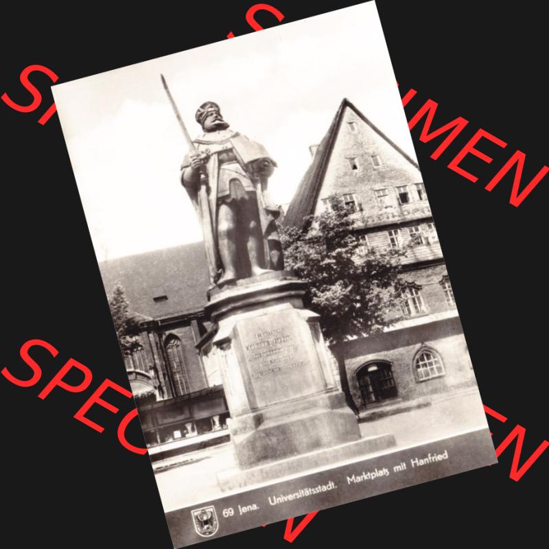 Ansichtskarte DDR Bezirk Gera, Stadtkreis Jena, Stadt Jena: 69 Jena Marktplatz mit Hanfried (1) Sammlung