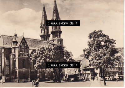 Ansichtskarte DDR Bezirk Suhl, Kreis Meiningen, Stadt Meiningen: 1963, MeiningenStadtkirche (1) Sammlung