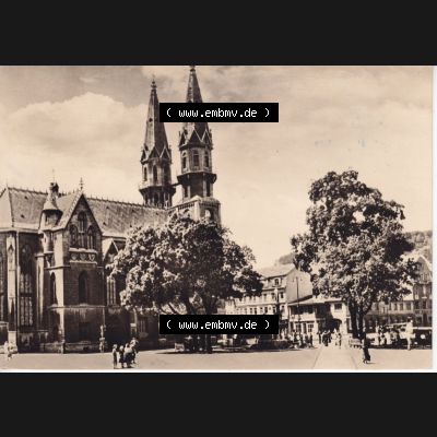 Ansichtskarte DDR Bezirk Suhl, Kreis Meiningen, Stadt Meiningen: 1963, MeiningenStadtkirche (1) Sammlung
