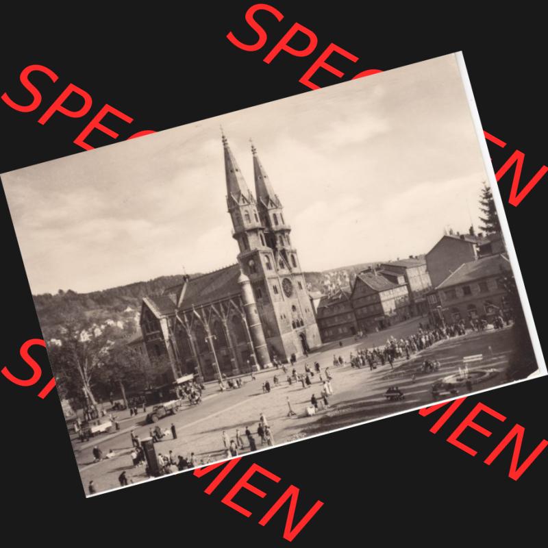 Ansichtskarte DDR Bezirk Suhl, Kreis Meiningen, Stadt Meiningen: Marktplatz mit Kirche (1) Sammlung