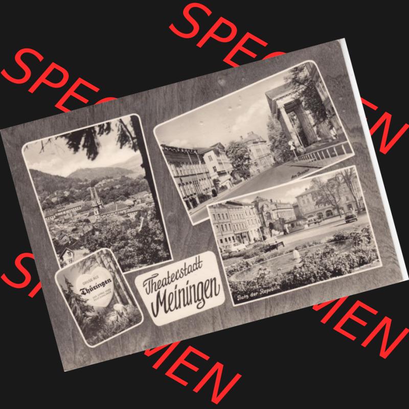 Ansichtskarte DDR Bezirk Suhl, Kreis Meiningen, Stadt Meiningen: Theaterstadt Meiningenin Thüringen (1) Sammlung