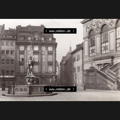 Ansichtskarte DDR Bezirk Dresden, Kreis Dresden, Stadt Dresden: Jüdenhof und Friedensbrunnen (1) Sammlung