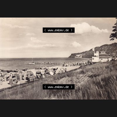 Ansichtskarte DDR Bezirk Rostock, Kreis Rügen, Ostseebad Göhren: Strandansicht bei Göhren (Insel Rügen). Ansichtskarte bzw. Postkarte aus DDR-Zeiten... Sammlung
